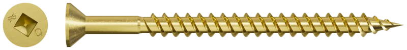 Simpson Strong-Tie WSCT212S WSCT Roofing Tile Screw (Collated) — #8 x 2-1/2 in. #3 Square, Flat Head, Zinc (1500-Qty)