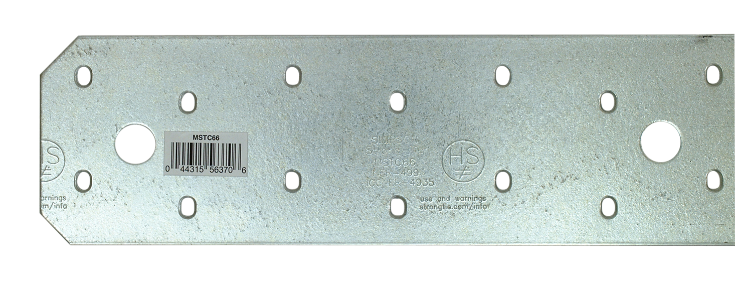 Simpson Strong-Tie MSTC66 MSTC 65-3/4 in. 14-Gauge Galvanized Medium Strap