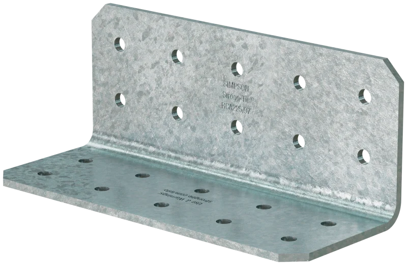 Simpson Strong-Tie RCA225/97-R55 RCA 2 in. x 2 in. x 5 in. 12-Gauge Galvanized Rigid Connector Angle (55-Qty)